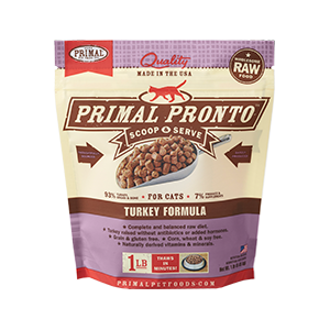 Primal Feline Raw Frozen Pronto-Turkey Formula