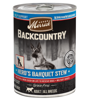Merrick Backcountry Grain Free Hero's Banquet Stew Canned Dog Food