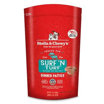 Stella & Chewy's Surf 'N Turf Frozen Raw Dinner Patties for Dogs