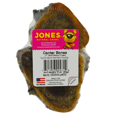 Jones Natural Chews 1" Center Beef Bone-3 Pack