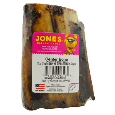 Jones Natural Chews 4" Center Beef Bone