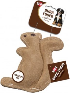 Dura Fused Leather Squirrel Dog Toy