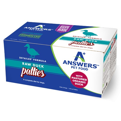 Answers Detailed™ Raw Duck Patties for Dogs