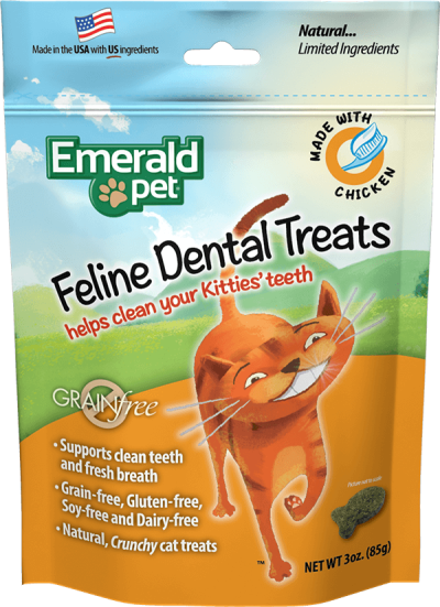 Emerald Pet Feline Dental Treats Made with Chicken