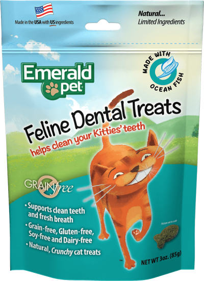 Emerald Pet Feline Dental Treats Made with Ocean Fish