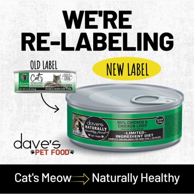 Dave's Pet Food Naturally Healthy 95% Chicken & Chicken Liver Paté Canned Cat Food