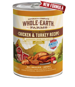 Whole Earth Farms Grain Free Chicken & Turkey Recipe Canned Dog Food
