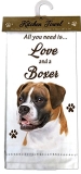 E&S Kitchen Towel All You Need is Love and a-Boxer
