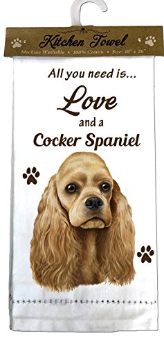 E&S Kitchen Towel All You Need is Love and a-Cocker Spaniel
