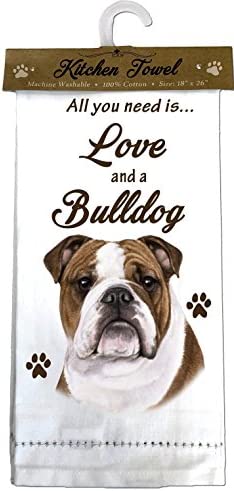 E&S Kitchen Towel All You Need is Love and a-Bulldog