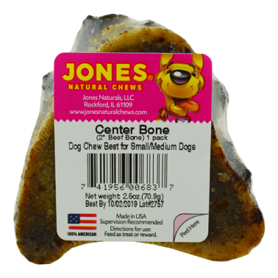 Jones Natural Chews 2" Center Beef Bone