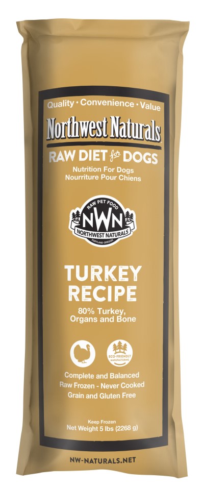 Northwest Naturals Frozen Chubs for Dogs-Turkey Recipe