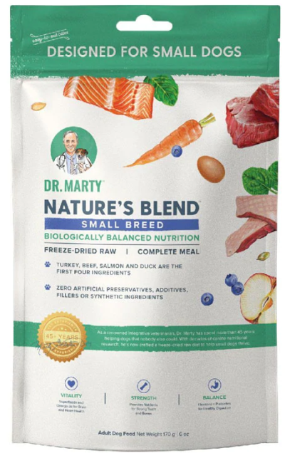 Dr. Marty's Premium Freeze Dried Nature's Blend Small Breed Dog Food