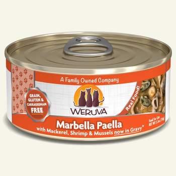 Weruva Marbella Paella with Mackerel, Shrimp, & Mussels in Gravy for Cats