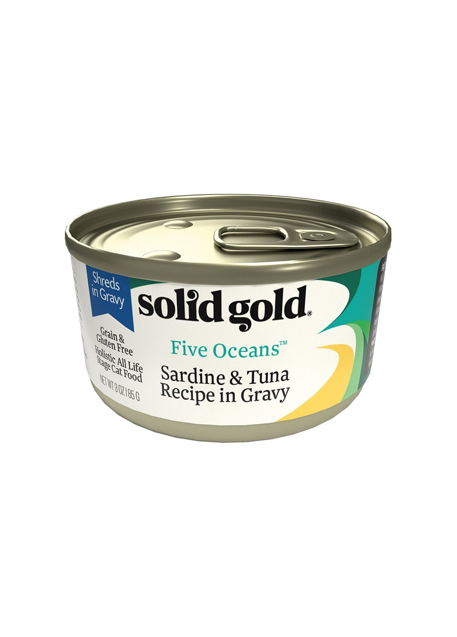 Solid Gold Five Oceans™ with Sardine & Tuna in Gravy for Cats