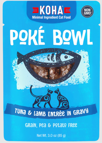 KOHA Poké Bowl Tuna & Lamb Entrée in Gravy for Cats