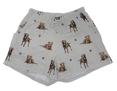 Comfies Dog Breed Lounge Shorts for Women-Chocolate Labrador