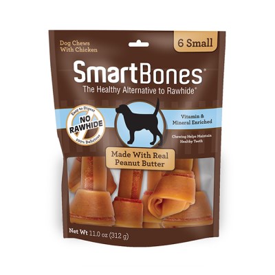 SmartBones Peanut Butter Classic Bone Chews-Small