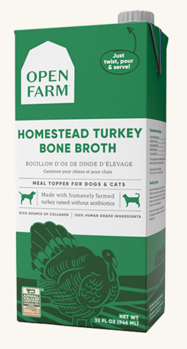 Open Farm Homestead Turkey Bone Broth for Dogs & Cats