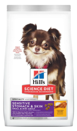 Hill's Science Diet Adult Sensitive Stomach & Skin Small & Mini Chicken Recipe Dog Food