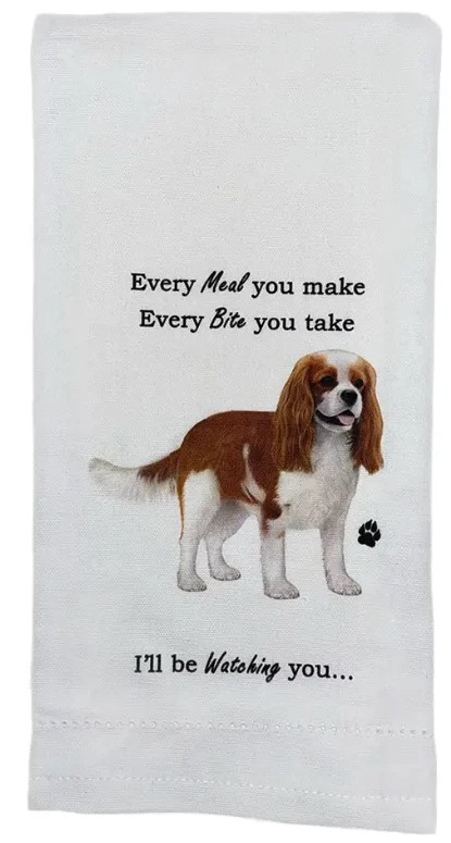 E&S Kitchen Towel I'll Be Watching You...-Cavalier King Charles