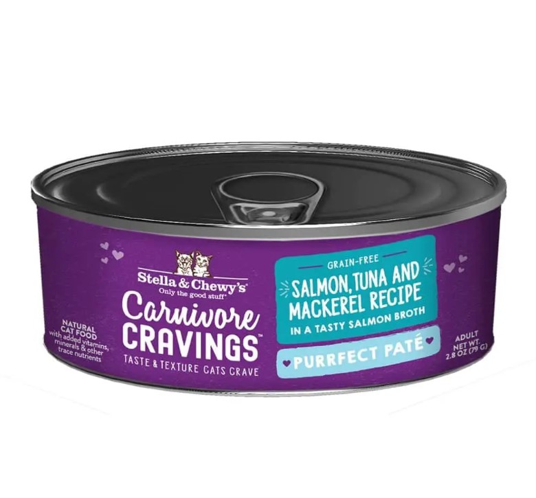 Stella & Chewy's Carnivore Cravings Purrfect Paté Salmon, Tuna & Mackerel Recipe Canned Cat Food