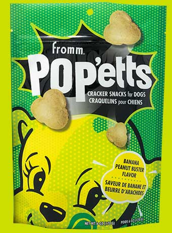 Fromm Pop'etts Banana Peanut Buster Cracker Snacks for Dogs