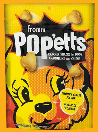 Fromm Pop'etts Chompy Cheese Cracker Snacks for Dogs