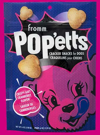 Fromm Pop'etts Crispy-Airy Cranberry Cracker Snacks for Dogs
