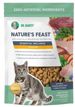 Dr. Marty Nature's Feast Essential Wellness Poultry Freeze-Dried Raw Cat Food