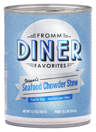 Fromm Diner Favorites Skipper's Seafood Chowder Stew Wet Food for Dogs
