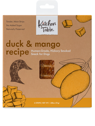 Kitchen Table Human-Grade Hickory Smoked Snack for Dogs-Duck & Mango Recipe