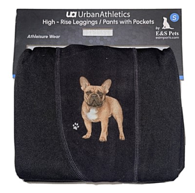 Urban Athletics Ladies High Rise Leggings with Pockets-French Bulldog