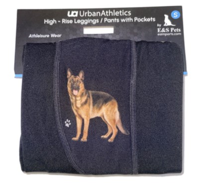 Urban Athletics Ladies High Rise Leggings with Pockets-German Shepherd