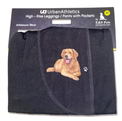 Urban Athletics Ladies High Rise Leggings with Pockets-Golden Retriever