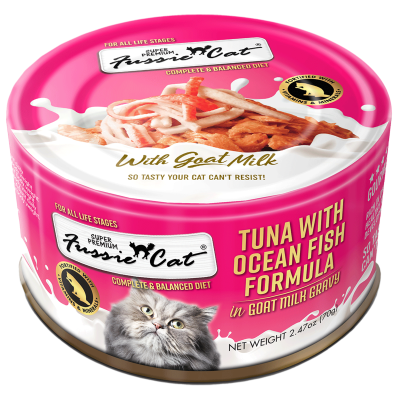Fussie Cat Tuna with Oceanfish Formula in Goat Milk Gravy Cat Food