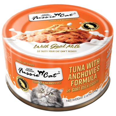 Fussie Cat Tuna with Anchovies Formula in Goat Milk Gravy Cat Food