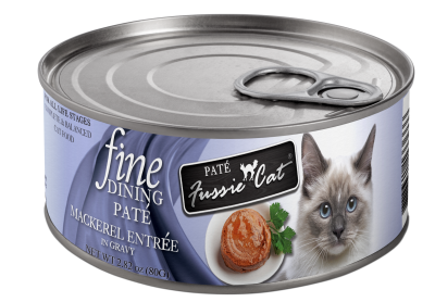 Fussie Cat Fine Dining Pate Mackerel Entree in Gravy Cat Food