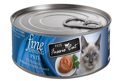Fussie Cat Fine Dining Pate Tuna with Shrimp Entree in Gravy Cat Food