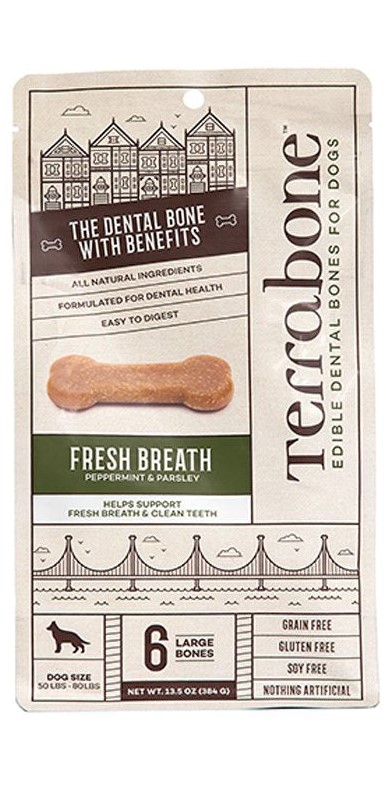 Terrabone Edible Dental Bones for Dogs-Large