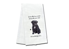 E&S Kitchen Towel I'll Be Watching You...-Pug Black