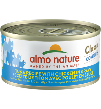 Almo Nature Classic Complete Tuna Recipe with Chicken in Gravy Cat Food