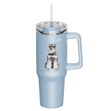 E&S Serengeti 40 oz Ultimate Stainless Steel Hot & Cold Tumbler-Schnauzer Uncropped
