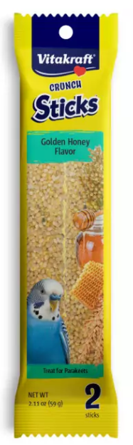 Vitakraft® Crunch Sticks Golden Honey Flavor Treat for Parakeets