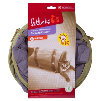 Petlinks® Twinkle Chute™ Electronic Light Up Tunnel Cat Toy