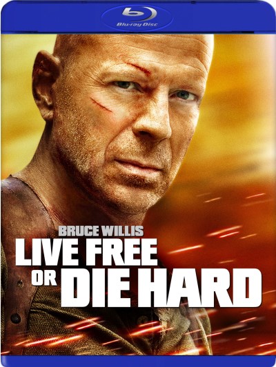 Live Free or Die Hard/Bruce Willis, Justin Long, and Timothy Olyphant@PG-13@Blu-ray