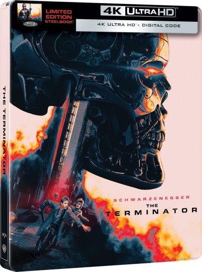 The Terminator (1984) (40th Anniversary Edition) (SteelBook)/Arnold Schwarzenegger, Michael Biehn, and Linda Hamilton@R@4K Ultra HD