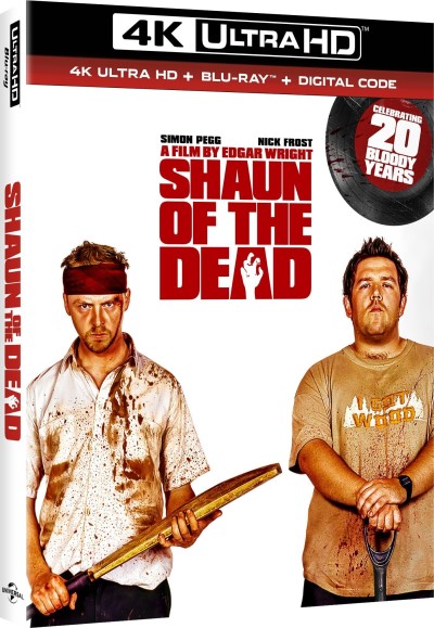 Shaun of the Dead (2004) (20th Anniversary Edition)/Simon Pegg, Nick Frost, and Kate Ashfield@R@4K Ultra HD + Blu-ray