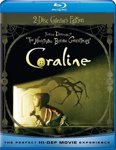 Coraline (2009) (2-Disc Collector's Edition)/Dakota Fanning, Teri Hatcher, and Jennifer Saunders@PG@Blu-ray + DVD + Anaglyph 3D