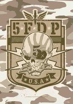 Textile Posters/Five Finger Death Punch-Camo Skull